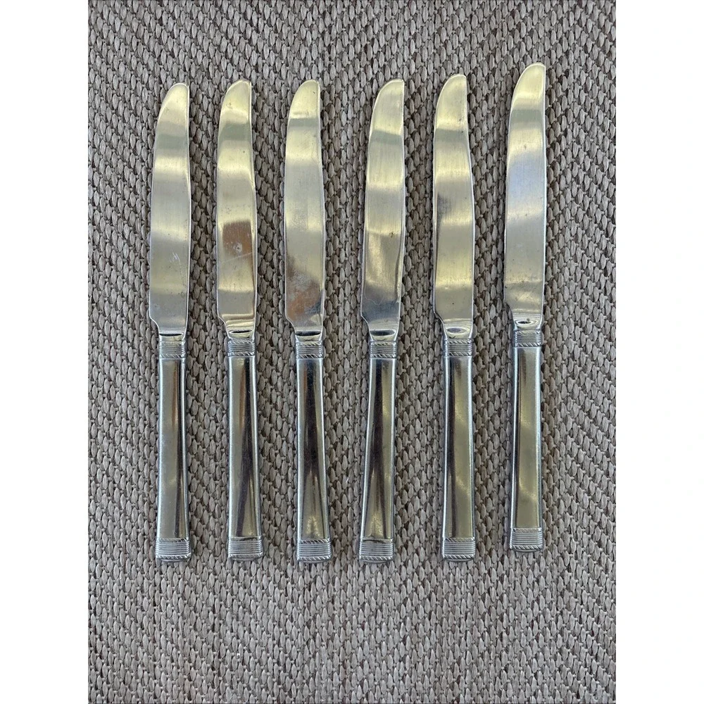 Wallace Stainless Napoli Glossy Dinner Knives Set Of 6